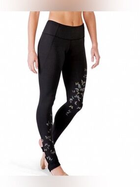 BNWT Bloch Floral Stirrup Leggings.